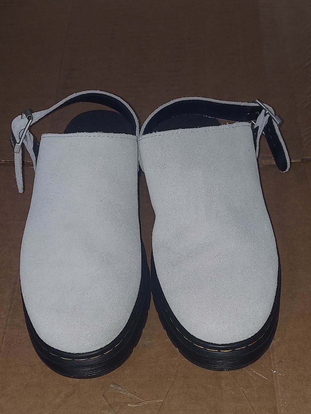 Dr. Martens Brookline Suede Slingback Platform Mule Taupe Size Womens 10